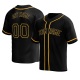 Customized Black Black Yellow Baseball Jersey