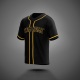 Customized Black Black Yellow Baseball Jersey