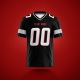 Customized Black White Red Printed Football Jersey