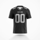 Customized Black White White Printed Football Jersey