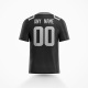 Customized Black White White Printed Football Jersey