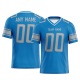 Customized Blue Gray Gray Printed Football Jersey