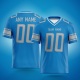 Customized Blue Gray Gray Printed Football Jersey