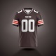 Customized Brown White White Printed Football Jersey