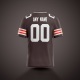 Customized Brown White White Printed Football Jersey