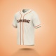 Customized Cream Black Orange Baseball Jersey