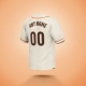 Customized Cream Black Orange Baseball Jersey