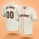 Customized Cream Black Orange Baseball Jersey