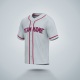 Customized Gray Red Red Baseball Jersey