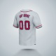 Customized Gray Red Red Baseball Jersey