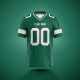 Customized Green White White Printed Football Jersey