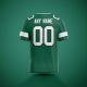 Customized Green White White Printed Football Jersey