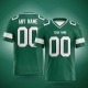 Customized Green White White Printed Football Jersey