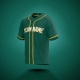 Customized Green White Yellow Baseball Jersey