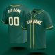 Customized Green White Yellow Baseball Jersey