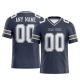 Customized Navy White Navy Printed Football Jersey