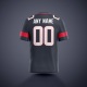 Customized Navy White White Printed Football Jersey