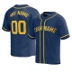 Customized Navy Yellow Yellow Baseball Jersey