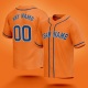 Customized Orange Blue Blue Baseball Jersey