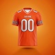 Customized Orange White White Printed Football Jersey