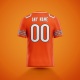 Customized Orange White White Printed Football Jersey