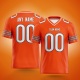 Customized Orange White White Printed Football Jersey