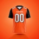 Customized Orange White White Printed Football Jersey