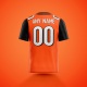 Customized Orange White White Printed Football Jersey