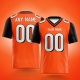 Customized Orange White White Printed Football Jersey