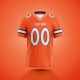 Customized Orange White White Printed Football Jersey