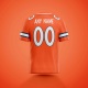 Customized Orange White White Printed Football Jersey