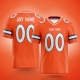 Customized Orange White White Printed Football Jersey