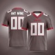 Customized Pewter White Red Printed Football Jersey