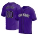 Customized Purple Black Black Baseball Jersey