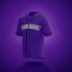 Customized Purple Black Black Baseball Jersey