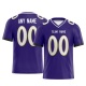 Customized Purple White White Printed Football Jersey