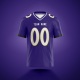 Customized Purple White White Printed Football Jersey