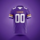 Customized Purple White Yellow Printed Football Jersey