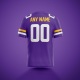 Customized Purple White Yellow Printed Football Jersey