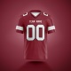 Customized Red White White Printed Football Jersey