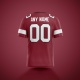 Customized Red White White Printed Football Jersey