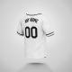 Customized White Black Black Baseball Jersey