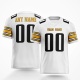 Customized White Black Yellow Printed Football Jersey