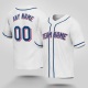 Customized White Blue Blue Baseball Jersey