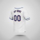 Customized White Blue Blue Baseball Jersey