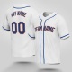 Customized White Blue Blue Baseball Jersey