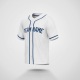 Customized White Blue Blue Baseball Jersey