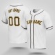 Customized White Brown Brown Baseball Jersey