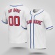 Customized White Red Blue Baseball Jersey