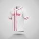 Customized White Red Red Baseball Jersey